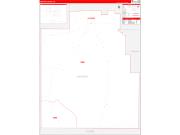 Jim Hogg County, TX Wall Map Zip Code Red Line Style 2022